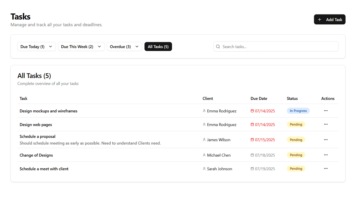 ClientSync Task Management